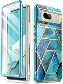 Google Pixel 7 Case Slim Full - Body Stylish Protective Case Built - in Screen Protector Ocean