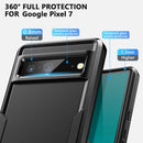 Google Pixel 7 Dual Layer Military Grade Case Heavy Duty Full Body Pixel 7 Cover Black
