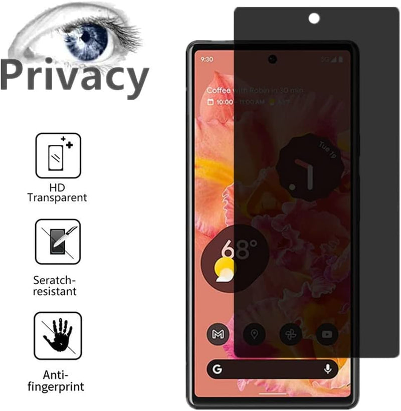 Google Pixel 7 Privacy Screen Protector Tempered Glass Screen Black - Gorilla Cases