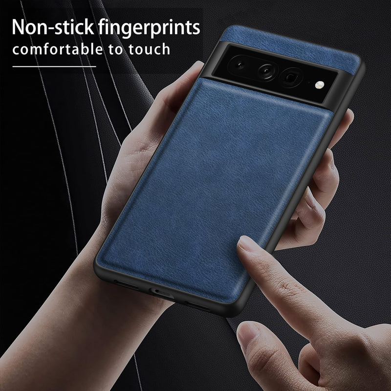 Google Pixel 7 Pro 5G Case, Premium Leather Luxury Business Protection Phone Cover - Blue - Gorilla Cases