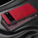 Google Pixel 7 Pro 5G Case, Premium Leather Soft Cover (6.7") Red
