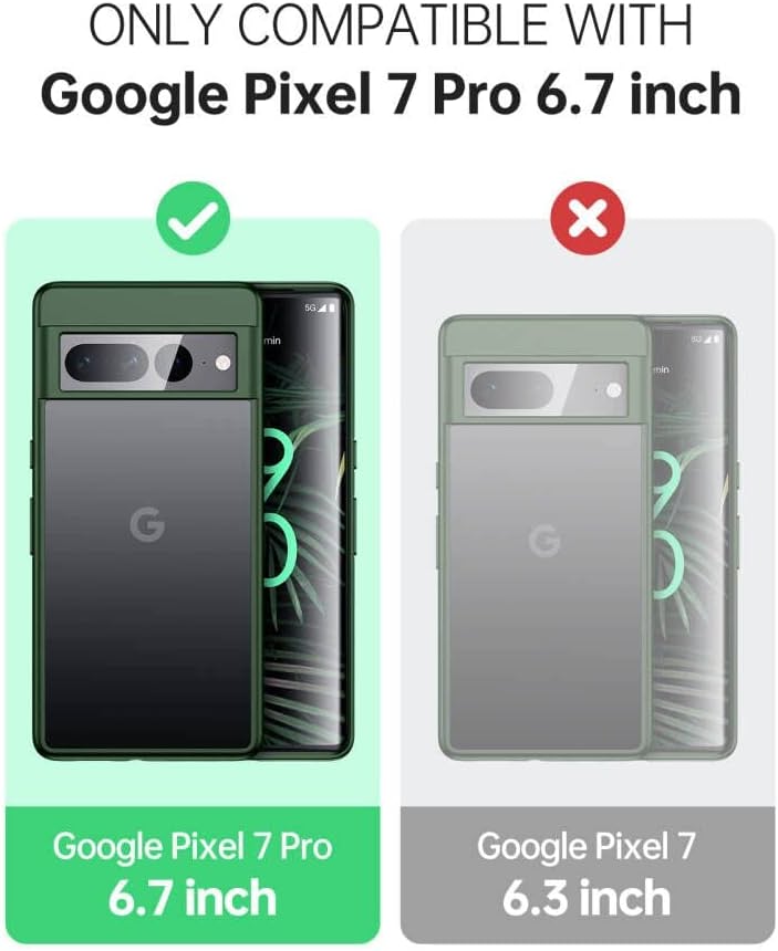 Google Pixel 7 Pro Case (6.7 inch), Military Grade Protection Protective Phone Case, Green - Gorilla Cases