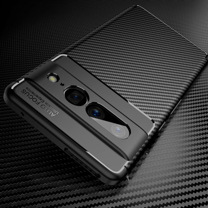 Google Pixel 7 Pro Case Carbon Fiber Texture Design Cover Carbon Black - Gorilla Cases