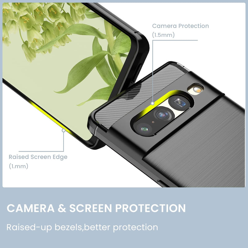 Google Pixel 7 Pro Case, Pixel 7 Pro Case Glass Screen Protector, LS-Black - Gorilla Cases