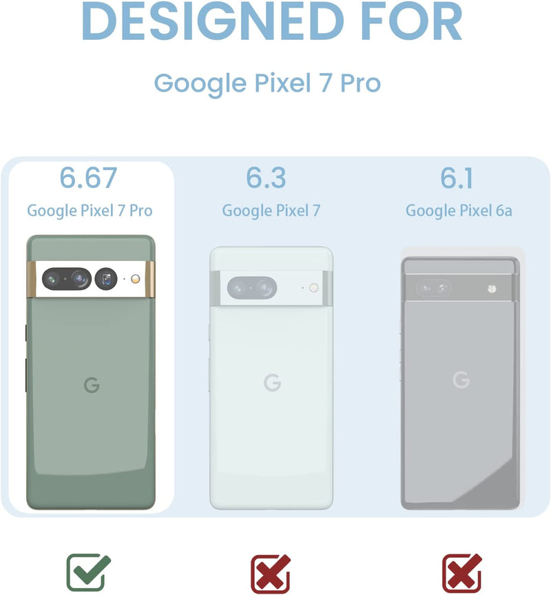 Google Pixel 7 Pro Case, Pixel 7 Pro Case Glass Screen Protector, -Silver - Gorilla Cases
