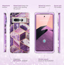 Google Pixel 7 Pro Full - Body Stylish Protective Marble Case