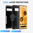 Google Pixel 7 Pro Dual Layer Anti - Drop Military Grade Case Cover Black