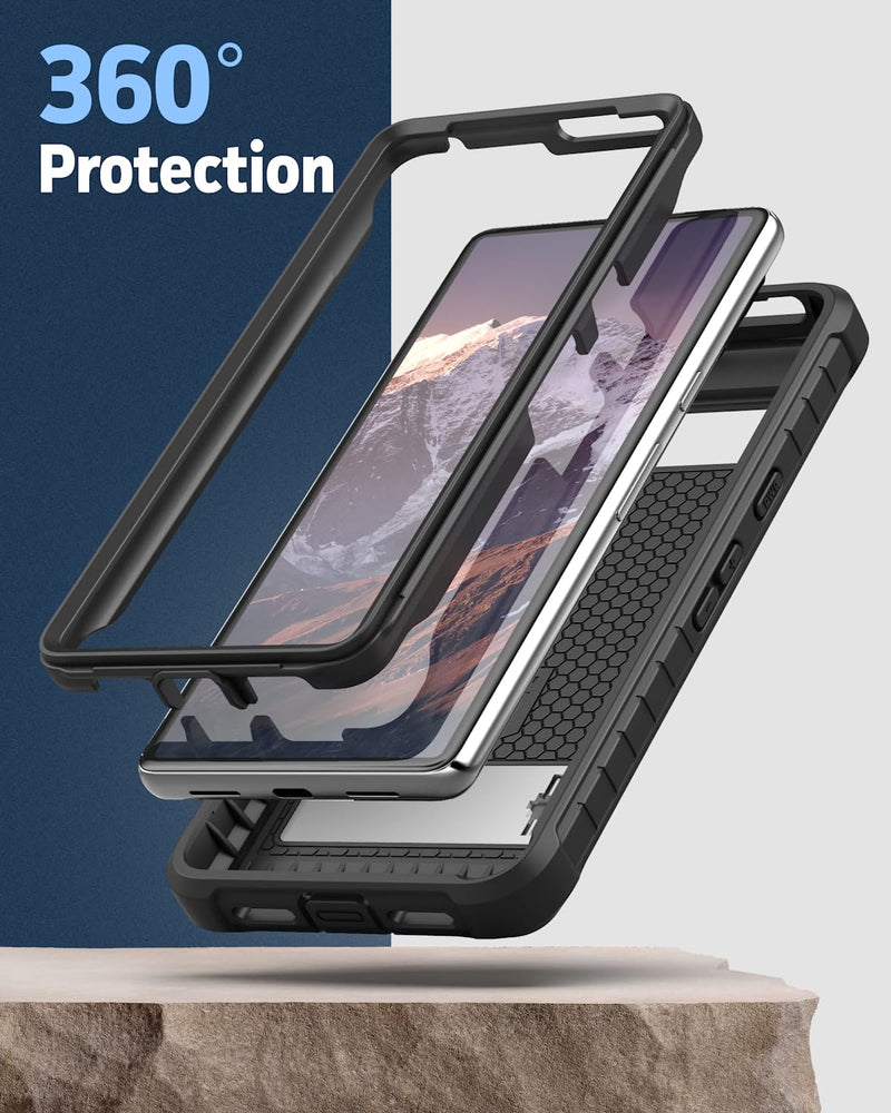 Google Pixel 7 PRO Full-Body Case with Metal Stand Black - Gorilla Cases