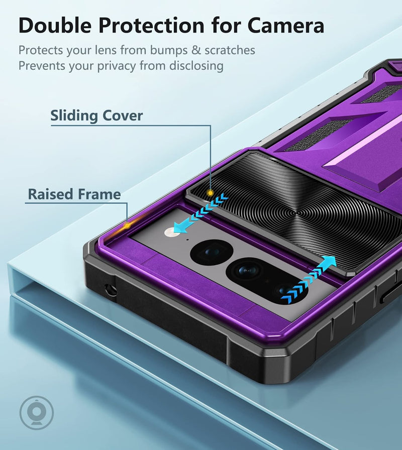 Google Pixel 7-Pro Phone Case: Drop Proof Protection Cover Bumper Case - Purple - Gorilla Cases