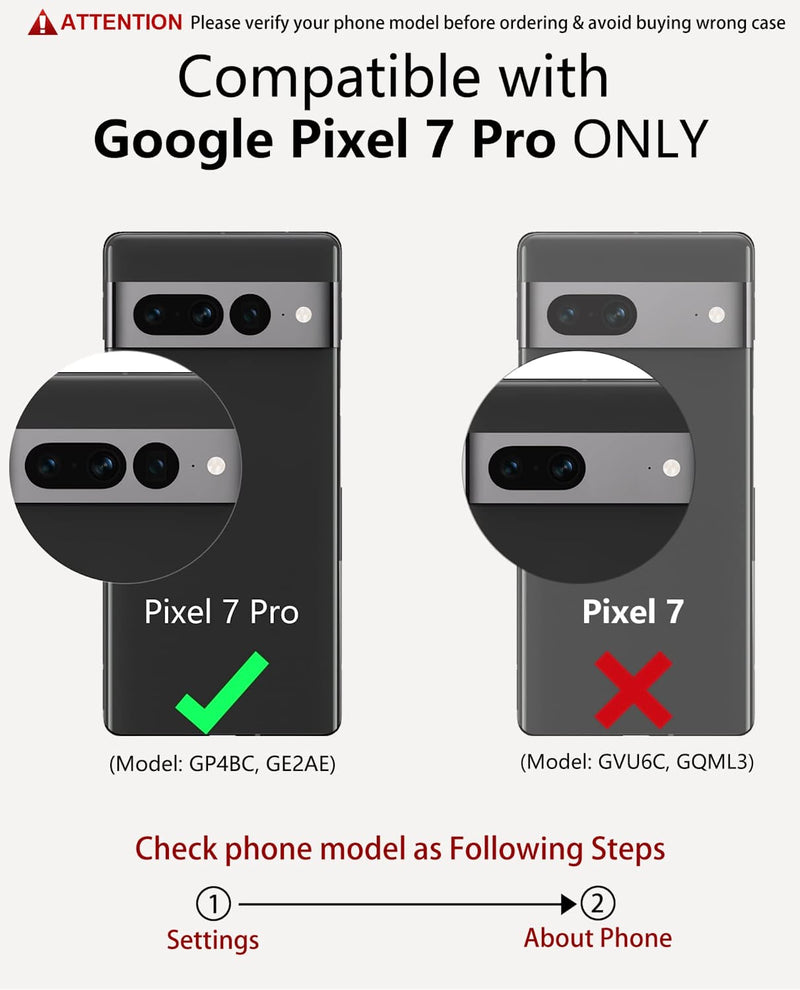 Google Pixel 7-Pro Phone Case: Military Grade Drop Proof Cell Phone Cover Blue Black - Gorilla Cases