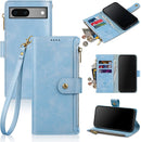 Google Pixel 7 Wallet Case Card Holder Kickstand Function Men Women Red