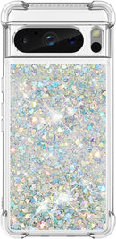 Google Pixel 8 Pro Case Glitter Liquid Cute Clear Phone Case