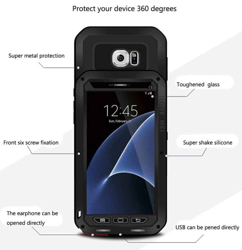 Gorilla Case Galaxy S7 Edge (Black) Aluminum Metal S7 Edge Case - Gorilla Cases