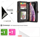 iPhone 12 Pro Max Leather Wallet Detachable Magnetic Card Case