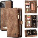 iPhone 12 Pro Max Leather Wallet Detachable Magnetic Card Case