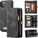 iPhone 12 Pro Max Leather Wallet Detachable Magnetic Card Case