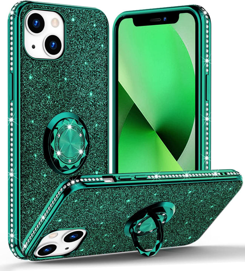iPhone 13 Cute Glitter Sparkle Diamond Ring Stand Case - Gorilla Cases