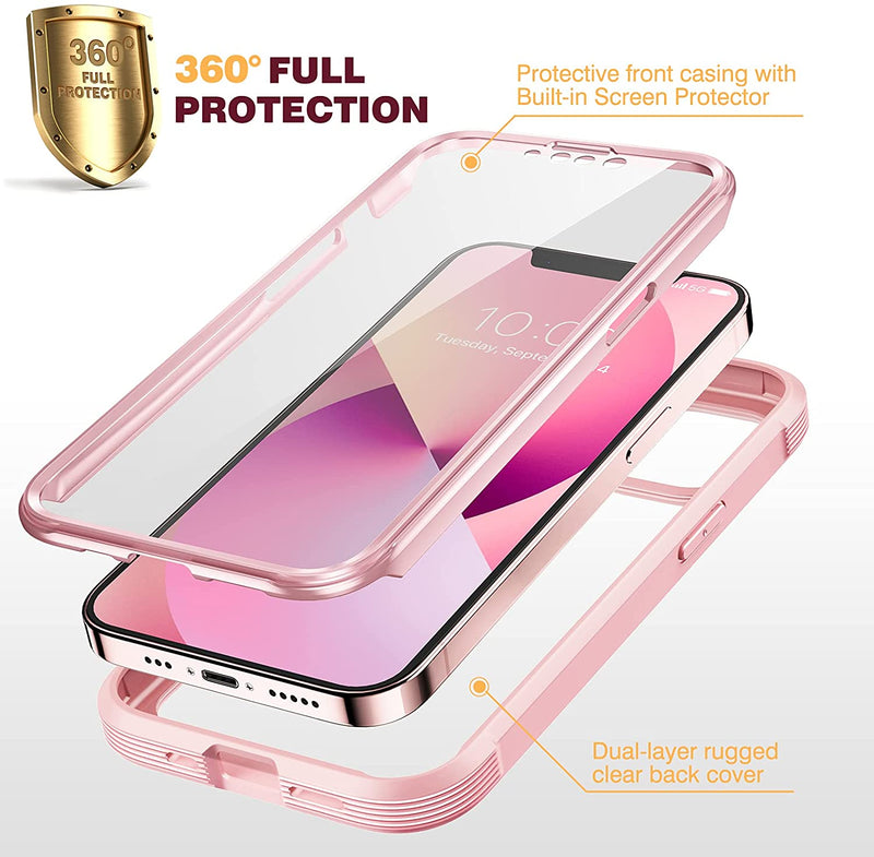 iPhone 13 Full Body Rugged Case with Built-in Touch Sensitive Anti-Scratch Screen Protector - Gorilla Cases