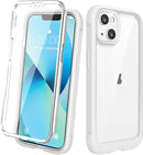 iPhone 13 Full Body Rugged Case with Built - in Touch Sensitive Anti - Scratch Screen Protector
