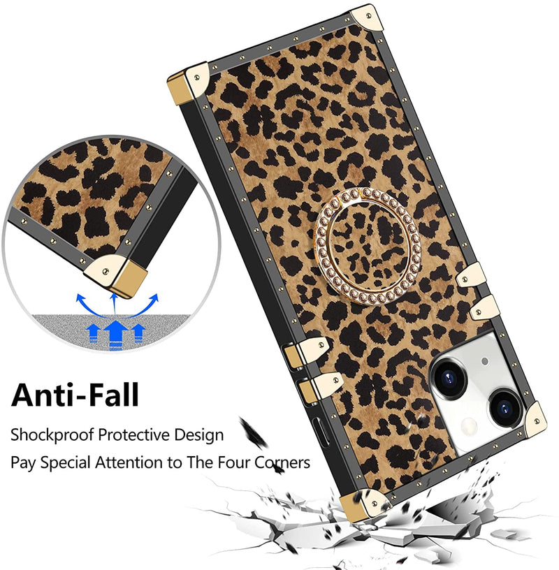 iPhone 13 Leopard Kickstand Ring Case for Women - Gorilla Cases