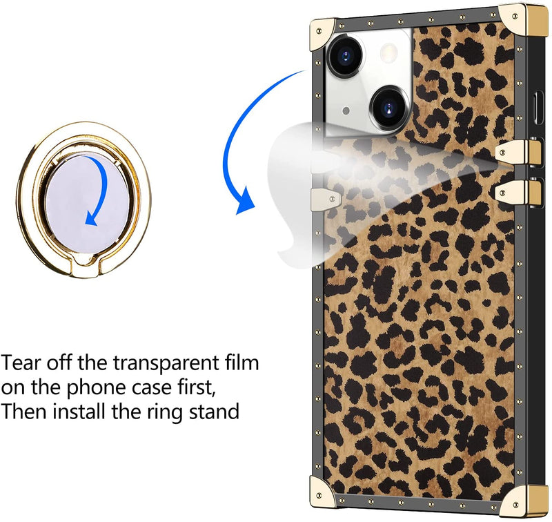 iPhone 13 Leopard Kickstand Ring Case for Women - Gorilla Cases