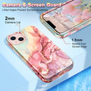 iPhone 13 Marble Pattern 3 in 1 Heavy Duty Shockproof Full Body Case