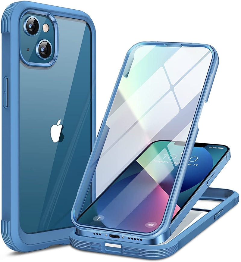 iPhone 13 Mini case 5.4 inch, Upgrade Full-Body Glass Clear Case - Black - Gorilla Cases