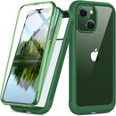 iPhone 13 Mini Case, Full Body Rugged Screen Protector Case (Crystal Pink)