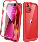 iPhone 13 Mini Case, Full Body Rugged Screen Protector Case (Crystal Pink)