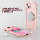 iPhone 13 Mini Case, Full Body Rugged Screen Protector Case (Crystal Pink)