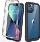 iPhone 13 Mini Case, Full Body Rugged Screen Protector Case (Crystal Pink)