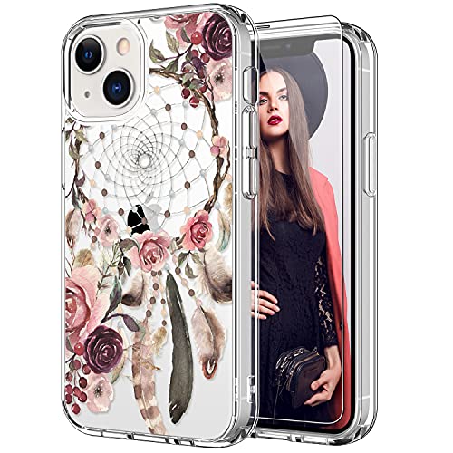 iPhone 13 Mini Case Screen Protector Clear Cover Cute Colorful Blooming Floral - Gorilla Cases