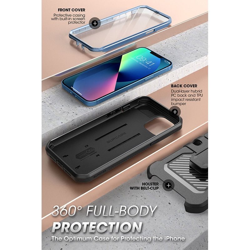 iPhone 13 Mini Full-Body Rugged Holster Kickstand Case - Gorilla Cases