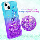 iPhone 13 Mini Glitter Bling Sparkle Floating Quicksand Soft TPU Protective Women Girls Phone Case