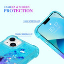 iPhone 13 Mini Glitter Bling Sparkle Floating Quicksand Soft TPU Protective Women Girls Phone Case