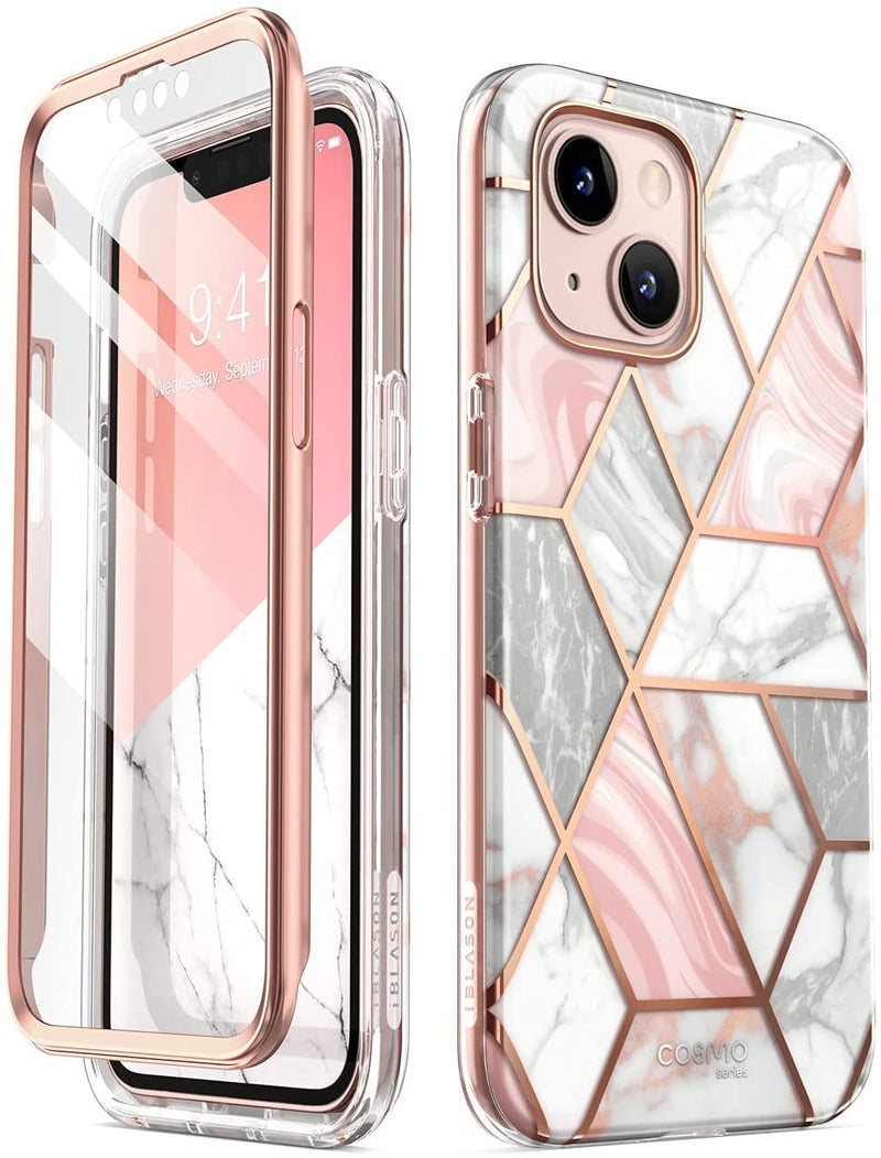 iPhone 13 Mini Marble Case Slim Full-Body Stylish Protective Case with Built-in Screen Protector - Gorilla Cases