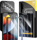 iPhone 13 Mini Tempered Glass Screen Protector with (3 Pack Camera Lens Protector)
