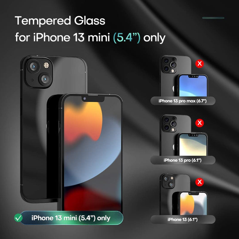 iPhone 13 Mini Tempered Glass Screen Protector with (3 Pack Camera Lens Protector) - Gorilla Cases