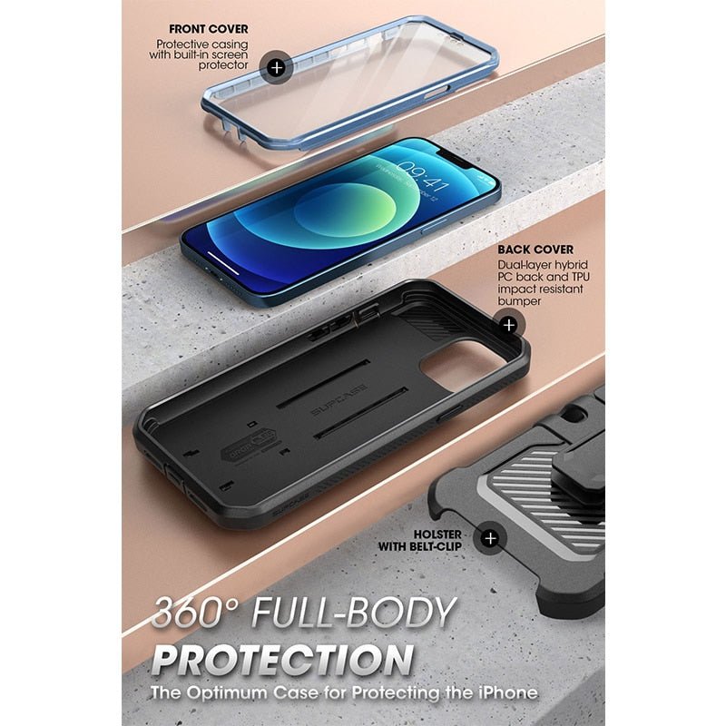 iPhone 13 Pro Full-Body Rugged Holster Kickstand Case - Gorilla Cases