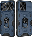 iPhone 13 Pro Kickstand Case Slide Lens Cover Mount Cover Case - Green