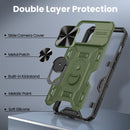 iPhone 13 Pro Kickstand Case Slide Lens Cover Mount Cover Case - Green