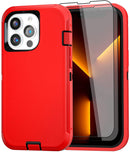 iPhone 13 Pro Max Belt - Clip Kickstand Holster Full Body Rugged Case