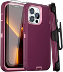 iPhone 13 Pro Max Belt - Clip Kickstand Holster Full Body Rugged Case