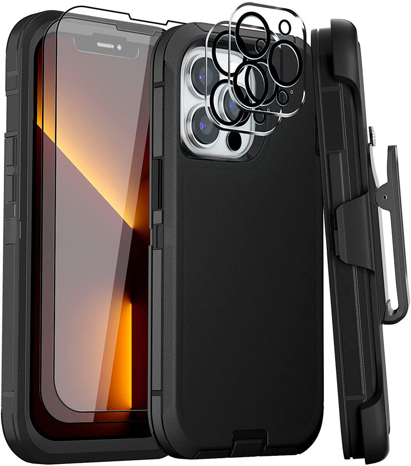 iPhone 13 Pro Max Belt-Clip Kickstand Holster Full Body Rugged Case - Gorilla Cases