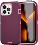 iPhone 13 Pro Max Belt - Clip Kickstand Holster Full Body Rugged Case