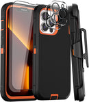 iPhone 13 Pro Max Belt - Clip Kickstand Holster Full Body Rugged Case