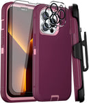 iPhone 13 Pro Max Belt - Clip Kickstand Holster Full Body Rugged Case