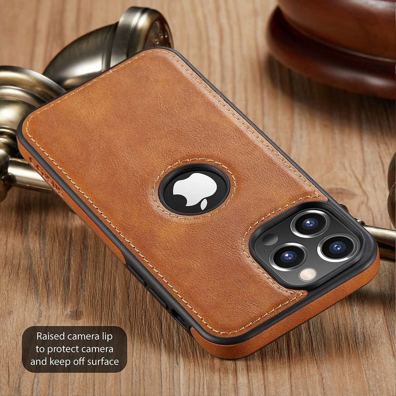 iPhone 13 Pro Max Case Slim Premium Vegan Leather Classic Luxury Case - Gorilla Cases