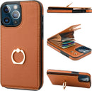 iPhone 13 Pro Max Case Wallet Card Holder, 360°Rotation 6.7 Inch Brown