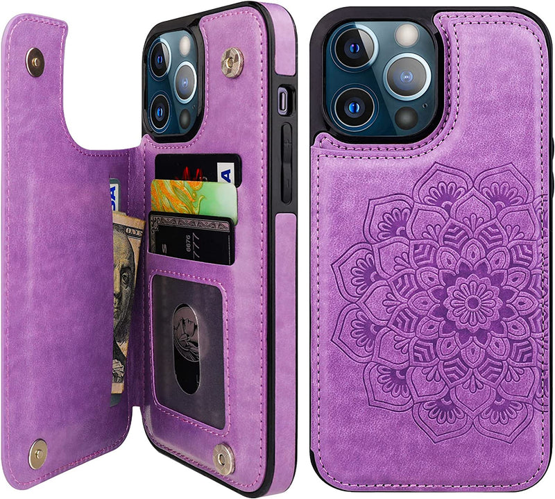 iPhone 13 Pro Max Case Wallet Card Holder Mount 6.7 Inch Blue - Gorilla Cases